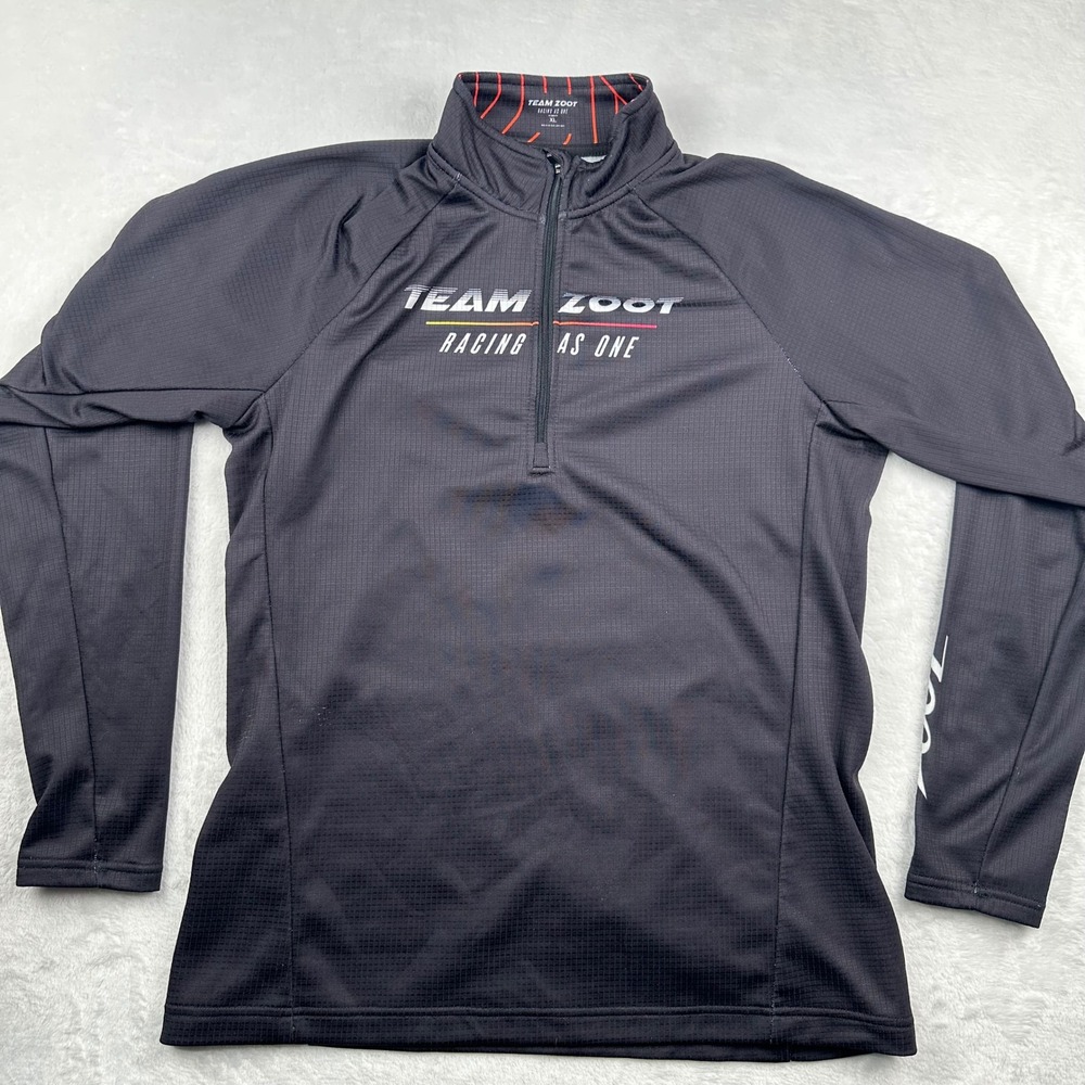 Team Zoot Racing As One Womens XL Black Quarter Zip Long Sleeve Triathlon Top